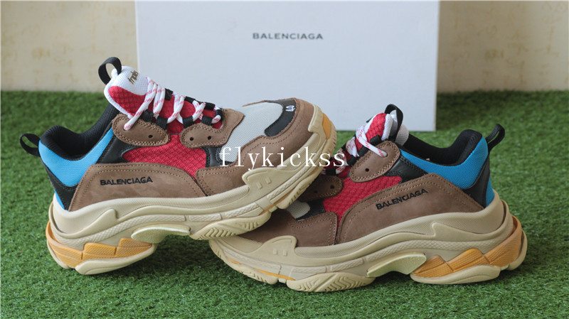 Balenciaga 2017 Fall Winter Triple-S Brown Red Blue